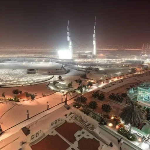 Image similar to snowing in Dubai