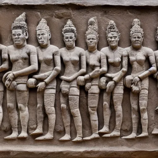 Image similar to angkor bas relief nfl players