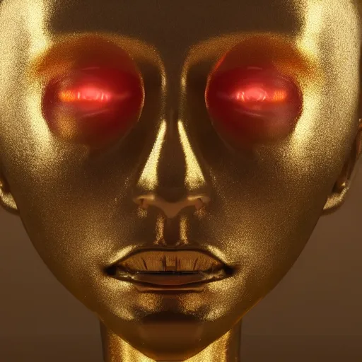 Image similar to a computer generated image of a human made out of gold, skeleton, a computer rendering by mike winkelmann, featured on zbrush central, neo - figurative, octane render, rendered in cinema 4 d, zbrush