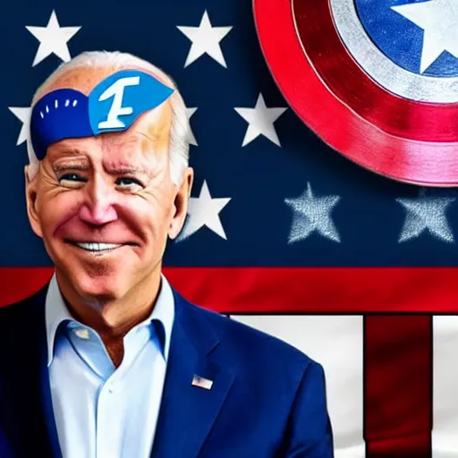 Image similar to Joe Biden as captain america