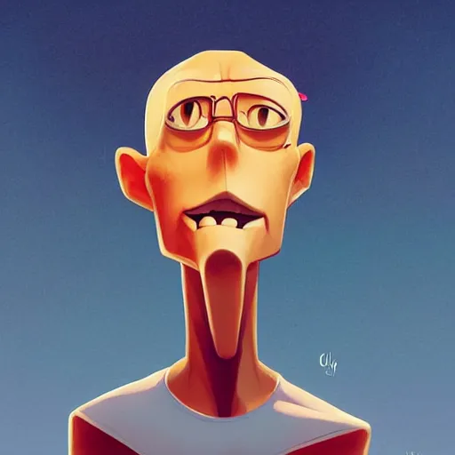 Image similar to face icon stylized minimalist courage the cowardly dog, loftis, cory behance hd by jesper ejsing, by rhads, makoto shinkai and lois van baarle, ilya kuvshinov, rossdraws global illumination