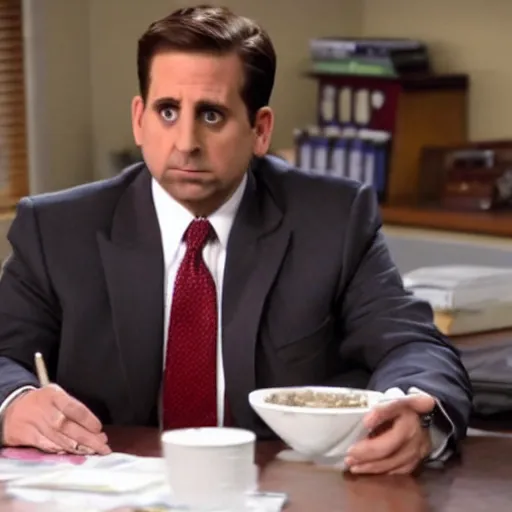 Prompt: Michael Scott, still from The Office (US)