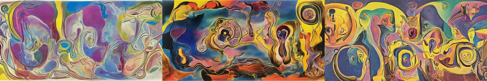 Prompt: A Whirlpool of cosmic energy, surrealistic style by Salvador Dali and Pablo Picasso, Chaotic Composition, Pastel Color Scheme