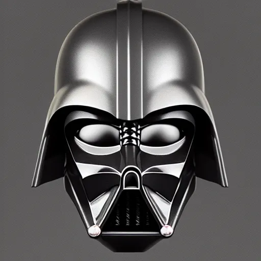 Image similar to darth vader glossy metal mask modeled and rendered using 3 ds max, hdr light studio and v - ray