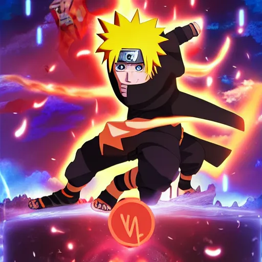 Prompt: Naruto vs pain poster, 4k, anime, hd, artstation