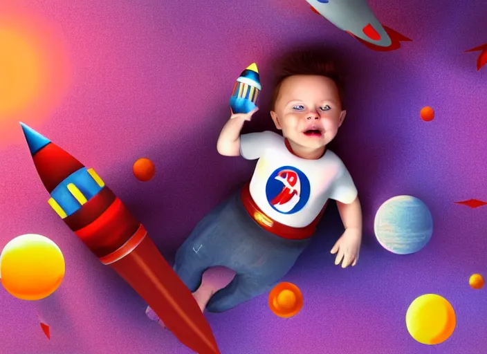 Prompt: toddler elon musk lying on a shaggy rug playing with his space rockets, realistic materials, pbr, beautiful soft lighting, artstation