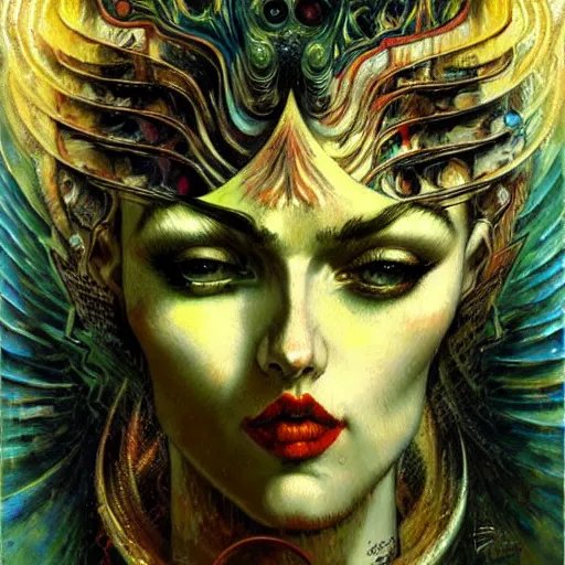 Image similar to Divine Chaos Engine by Karol Bak and Vincent Van Gogh