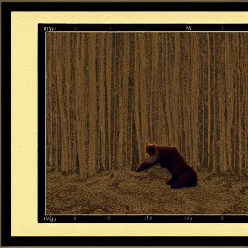 Image similar to autostereogram concealing a secret image of a bear