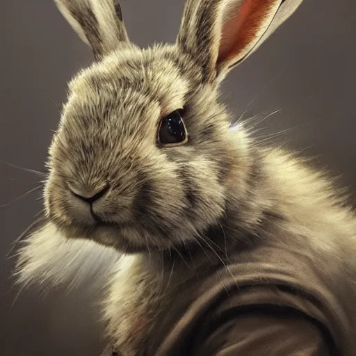 Image similar to a painting of a punk rabbit, elegant, highly detailed, digital painting, artstation, concept art, matte, sharp focus, highly detailed, 4 k, hdr, smooth, sharp focus, high resolution, award - winning photo, photorealistic, art by artgerm and greg rutkowski and alphonse mucha, large shot