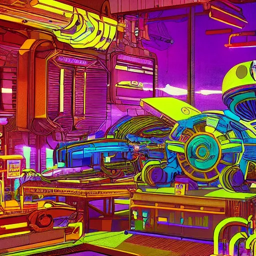 Prompt: a vibrant science fiction scene from'the very pulse of the machine'by polygon pictures, highly detailed, cel - shaded, digitally enhanced.