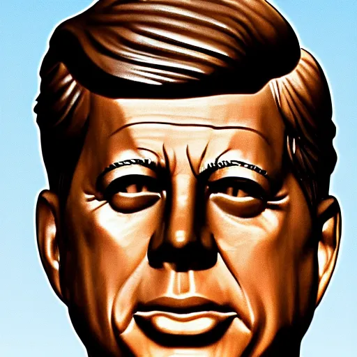 Image similar to jfk full colour close up of face, accurate features