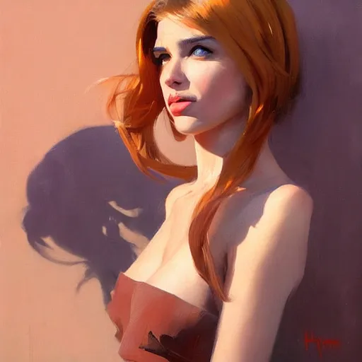 Image similar to Greg Manchess portrait painting of a cat girl, medium shot, asymmetrical, profile picture, Organic Painting, sunny day, Matte Painting, bold shapes, hard edges, street art, trending on artstation, by Huang Guangjian and Gil Elvgren and Sachin Teng