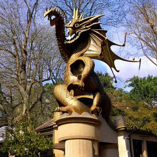 Image similar to statue of a dragon