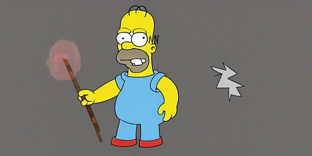 Prompt: Homer Simpson as a boss in Elden Ring, dark and ominous, lightning, RTX 3080