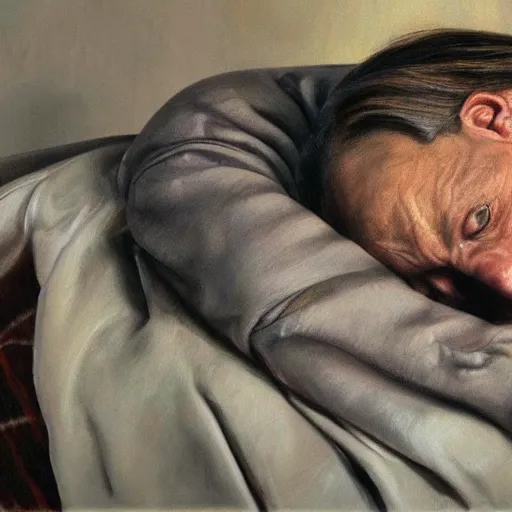 Prompt: high quality high detail painting by lucian freud, hd, steve buscemi, photorealistic lighting