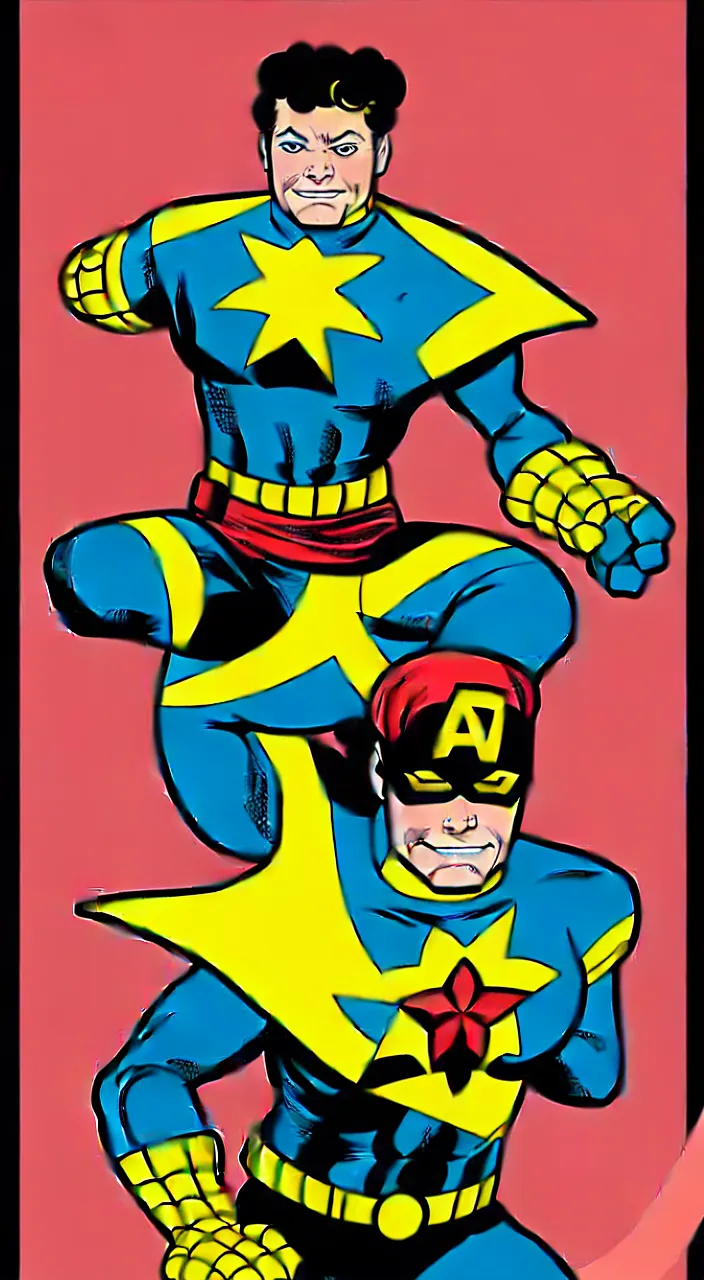 Image similar to illustration of captain marigold, marvel comic book drawing