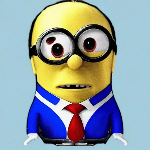 Prompt: Vladimir putin as a minion, highly detailed