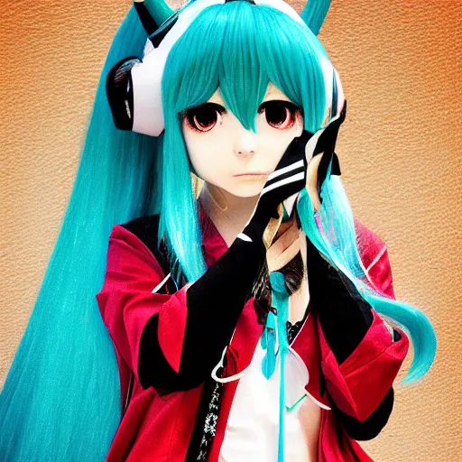 Prompt: Hatsune Miku by Aly Fell