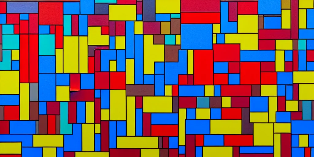 Prompt: full spectrum 3D blocks primary colors mondrian 4K