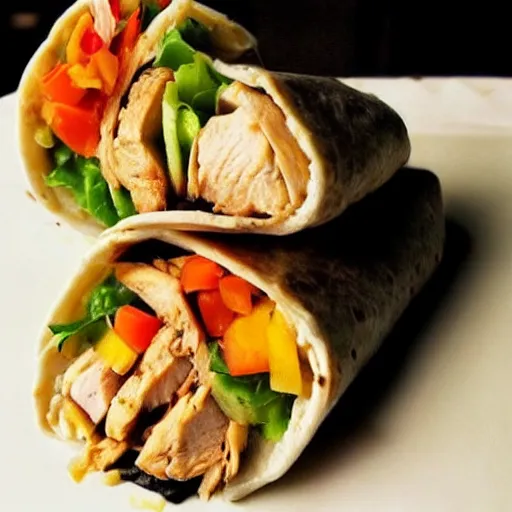 Image similar to perfect chicken burrito. this picture makes me so unbelievably hungry