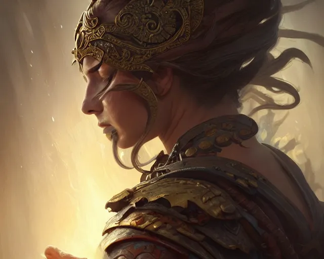 Image similar to an old warrior, deep focus, d & d, fantasy, intricate, elegant, highly detailed, digital painting, artstation, concept art, matte, sharp focus, illustration, hearthstone, art by artgerm and greg rutkowski and alphonse mucha, directed by steven speilberg