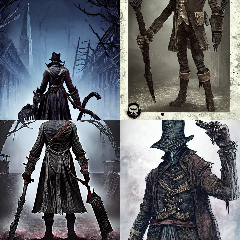 Prompt: Old Hunter from Bloodborne