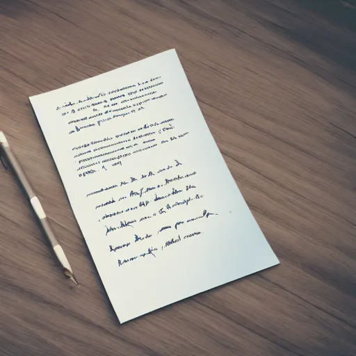 Prompt: a letter saying thanks to the creators of stable diffusion for making it free, photo, 4 k, realistic