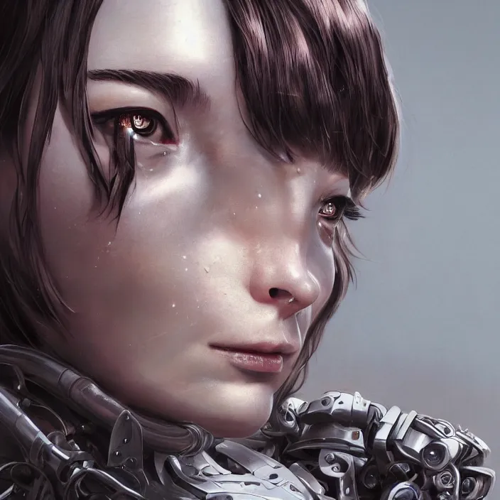 Prompt: hyper - realistic bjork leather cyborg - by tom bagshaw, by ilya kuvshinov, rtx rendering, octane render 1 2 8 k, maya, extreme high intricate details by wlop, digital anime art by ross tran, medium shot, close up shot, composition by sana takeda, dramatic lighting by greg rutkowski, 8 k, trending on artstation