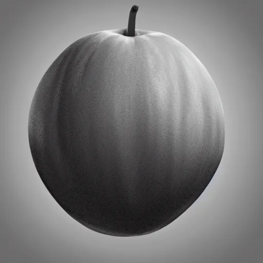 Image similar to centered hyper-realistic single piece of fruit, gray background