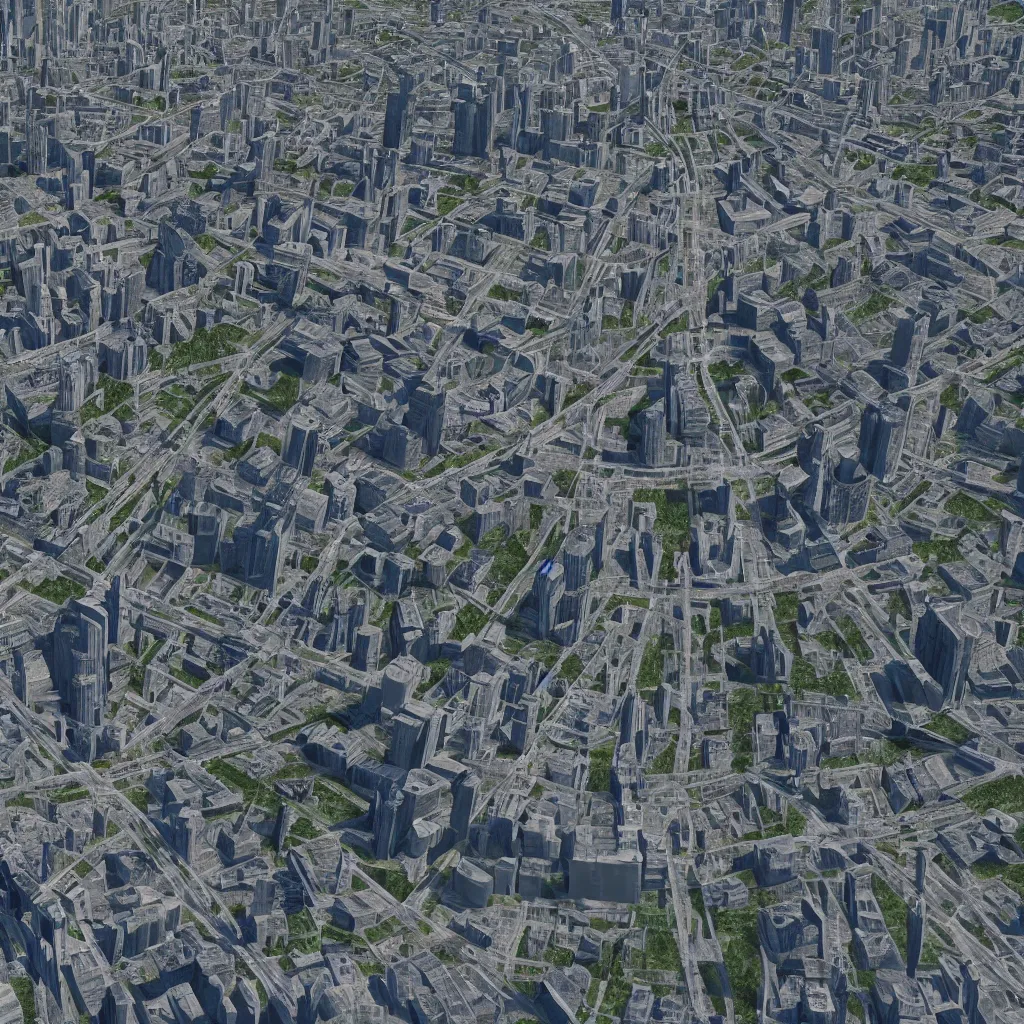 Prompt: a perfect city with no cars, designed by famous architect. cinematic, 8 k, inspirational.