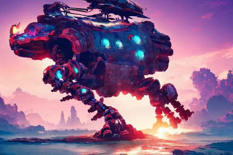 Image similar to sunwing machine mecanical creature robot of horizon forbidden west horizon zero dawn bioluminiscence global illumination ray tracing hdr fanart arstation by ian pesty and alena aenami artworks in 4 k