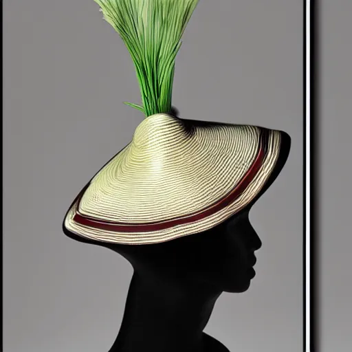 Image similar to a hat like an onion designed by coco chanel