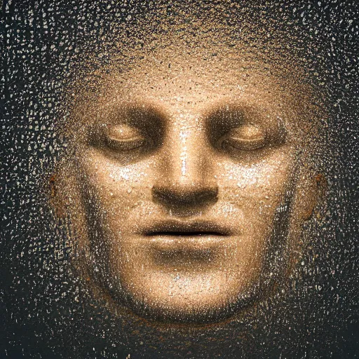 Image similar to small logo icon of a human head made of water, water manipulation, hyper realistic, ray tracing, realistic water splashes, sharp focus, 8 k resolution