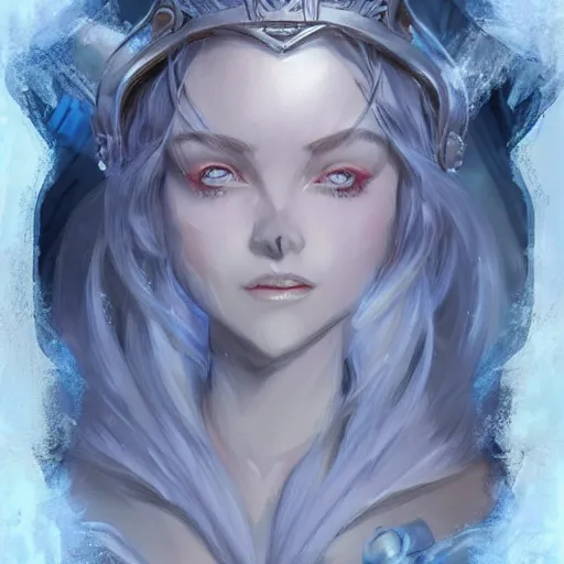 Prompt: The ice queen, fantasy concept art, trending on ArtStation, Pinterest - n 9