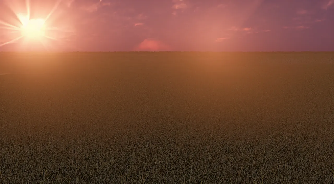 Prompt: highly detailed solarpanel field at sunset, unreal engine, global illumination, god rays, detailed and intricate environment