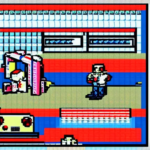 Image similar to mess room, PC engine 98, pixel art, retro wave