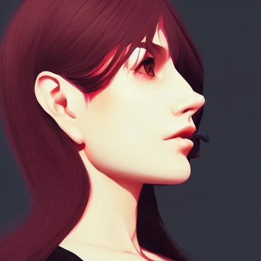 Image similar to a beautiful artwork side profile portrait of a witch by ilya kuvshinov, featured on artstation