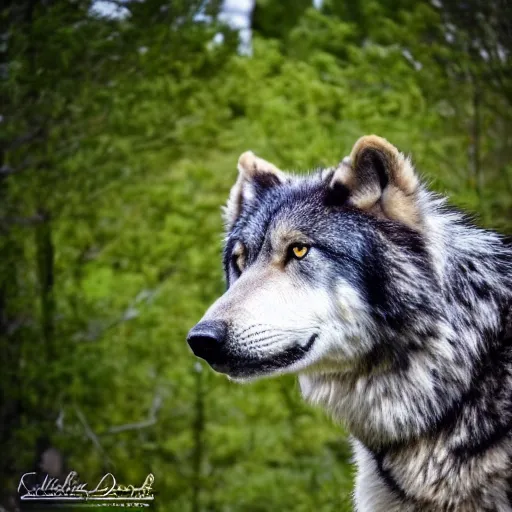 Prompt: prehistoric dire wolf nature photography