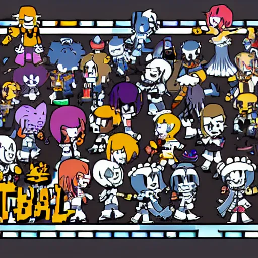 Image similar to undertale battle