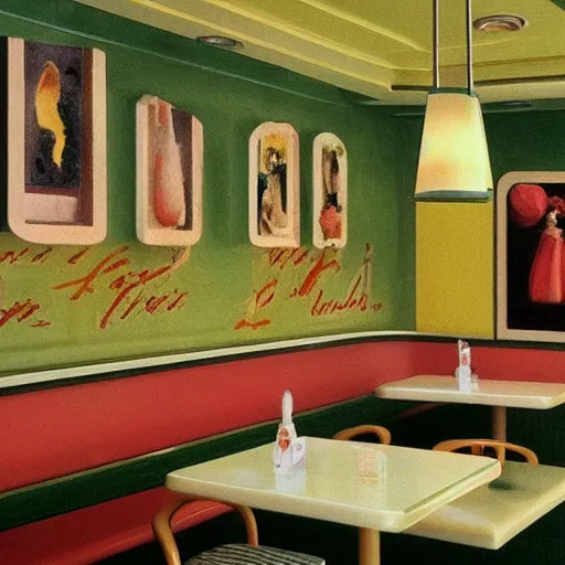 Image similar to aesthetic McDonald’s restaurant, Monet