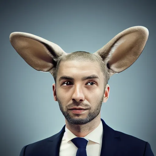 Prompt: a realistic photo of a man with big ears