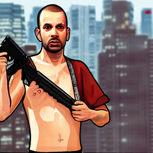 Prompt: andrew tate as a gta character