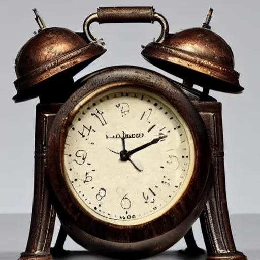 Image similar to “An alarm clock from the 1800s but the numbers are emojis”