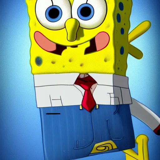 Image similar to portrait of a spongebob in super high detail, ultra realism