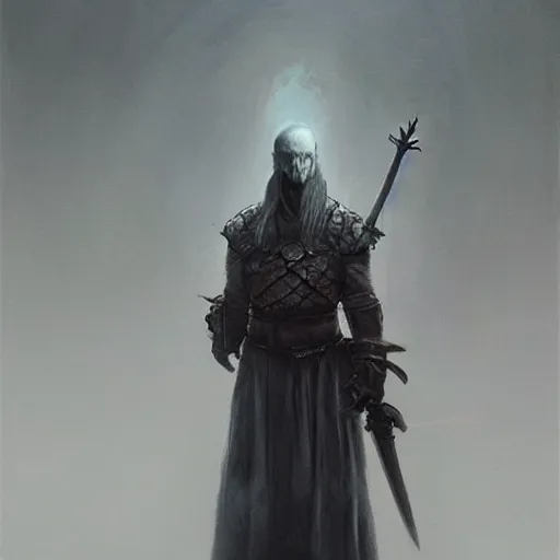 Prompt: executioner concept art, beksinski, wayne barlowe, adrian smith concept art, ruan jia, weta workshop the hobbit, trending on artstation, dark soul concept art, elden ring concept art, demon soul concept art, the witcher concept art