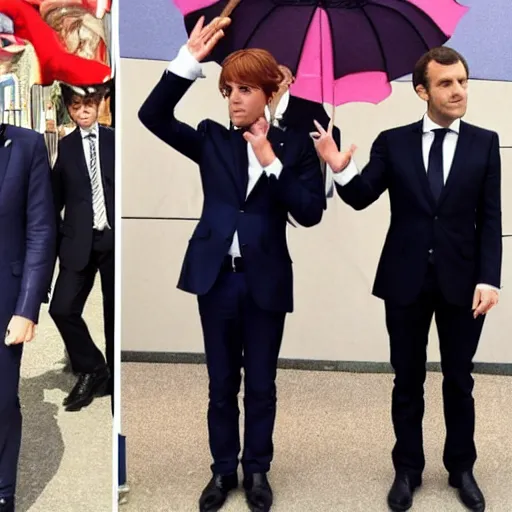 Prompt: Emmanuel Macron doing a Jojo Pose, anime series style, Jojo\'s Bizarre Adventure style