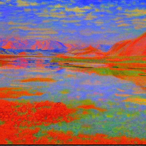 Prompt: Xinjiang in the style of Monet