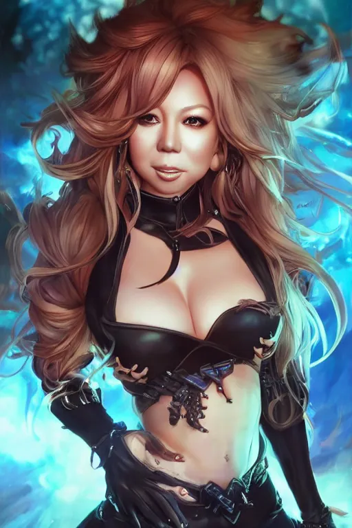 Prompt: Mariah Carey in a blade and soul spinoff artbook rendered by the artist Taran Fiddler, Joe Madureira, Nadezhda Tikhomirova, Jiyun Chae, Lê Long, trending on Artstation by Hyung Tae Kim, artbook, Stanley Artgerm Lau, WLOP, Rossdraws , James Gurney