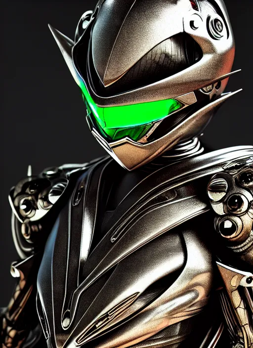 Image similar to kamen rider, intricate detail, royo, whealan, giger, klimt, hd, octane render, unreal engine,