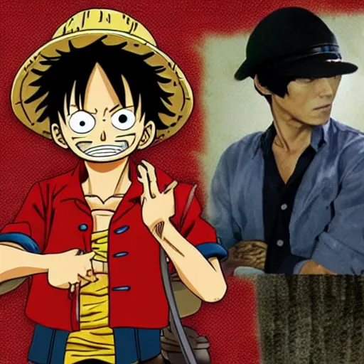 Prompt: luffy in world war